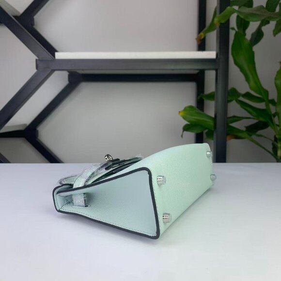 Kelly 19 Style Mini Genuine Leather Top Handle Bag - Picture 6 of 12